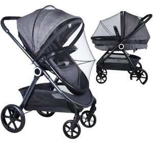 READ - NWOT Orzbow Gray Mosquito Net for Baby Strollers, Full Cover Zipper